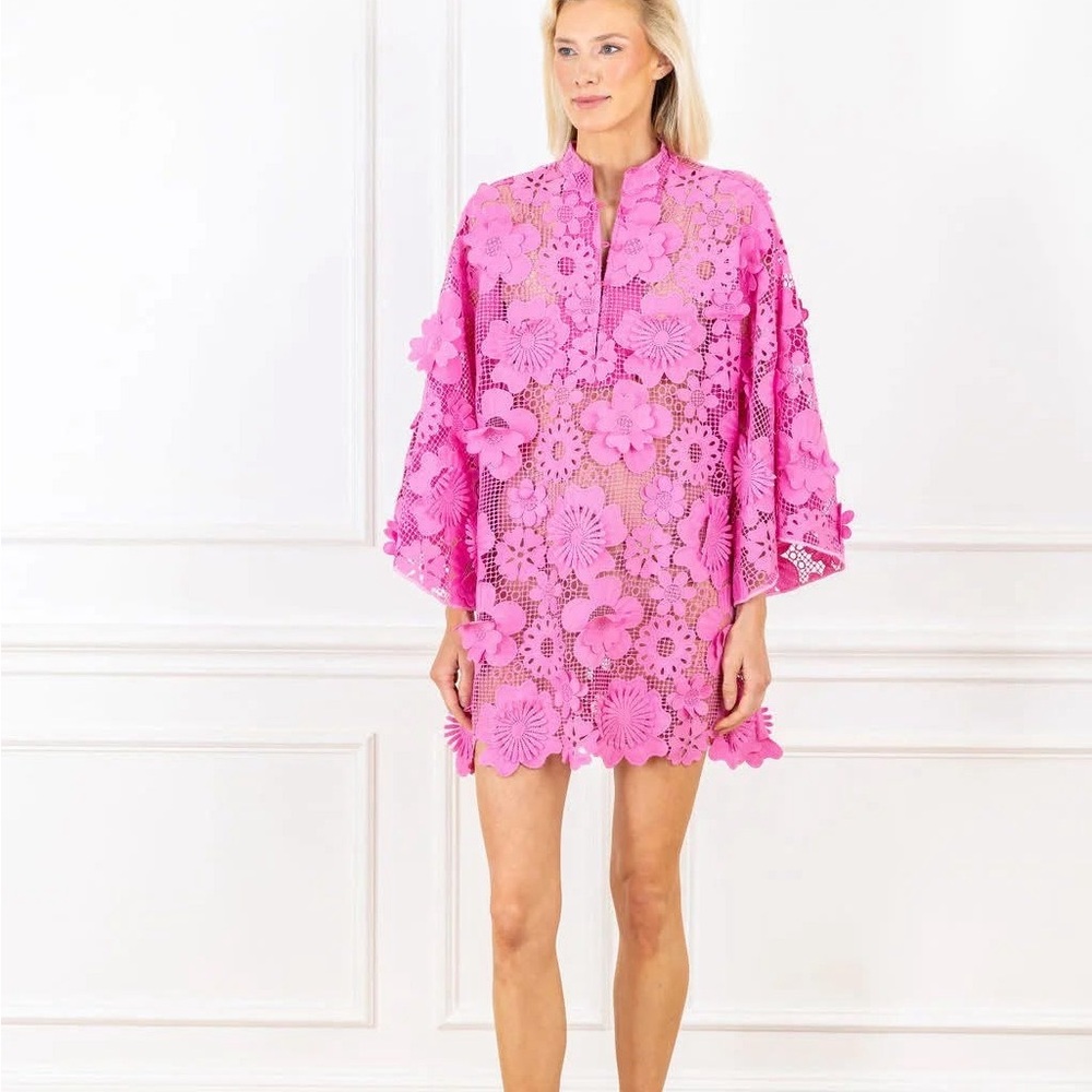 Vibrant Pink Floral Dress